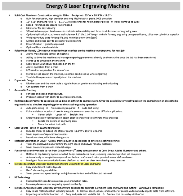 Pre-Owned 12” x 18” Laser Cutter, Engraving Machine 25W